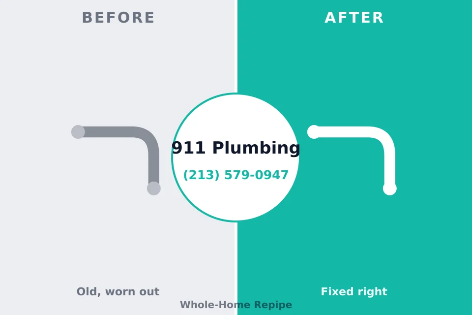 Before and after: plumbing company Clayton, OH